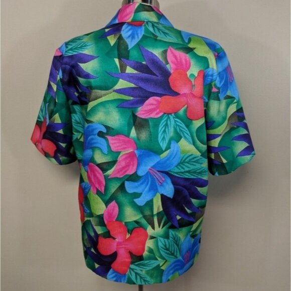 Vintage 80's Tropical Print Shirt - Picture 4 of 6